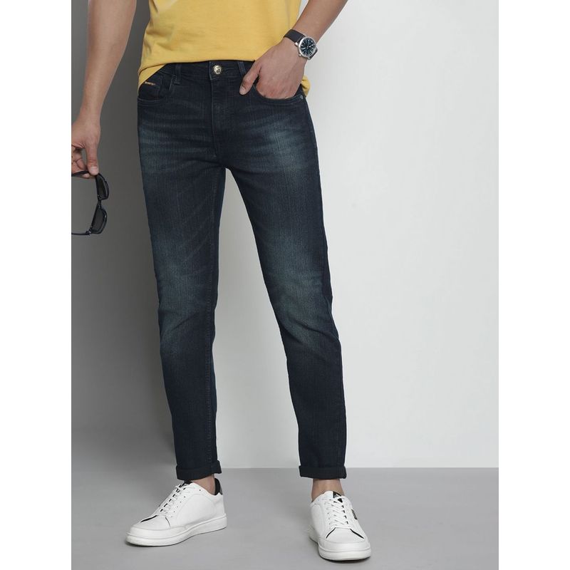The Indian Garage Co Men Skinny Fit Solid Mid-Rise Stretchable Jeans (30)