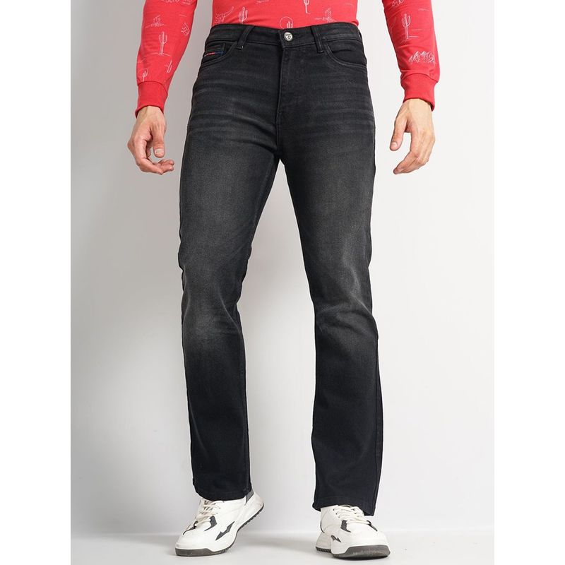 The Indian Garage Co Men Straight Solid Mid-Rise Stretchable Jeans (32)