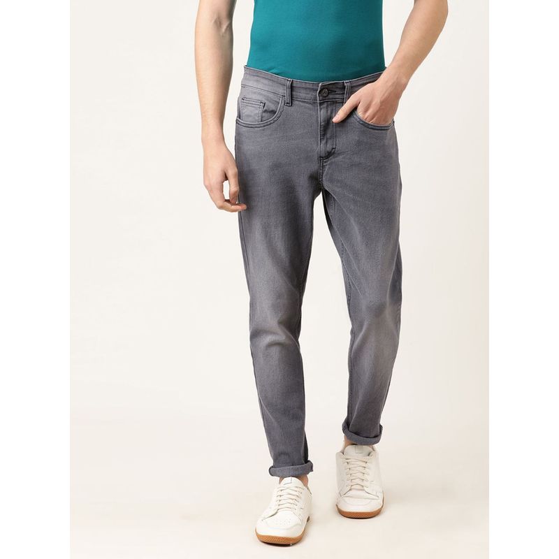 The Indian Garage Co Men Slim Fit Solid Mid-Rise Jeans (28)