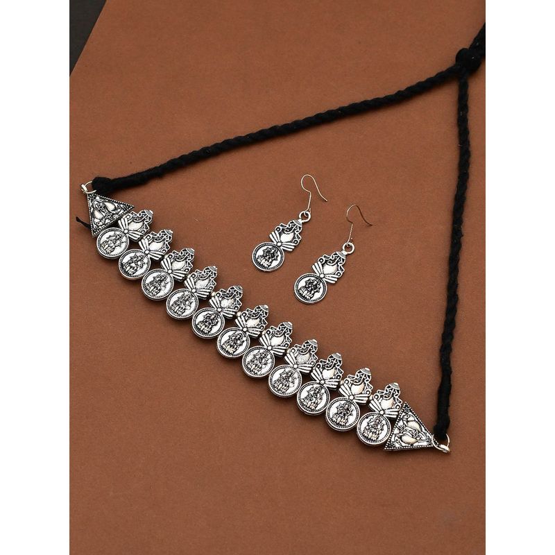 Silvermerc Designs Silver Festive Necklace and Earrings (Set of 2) Buy Silvermerc Designs