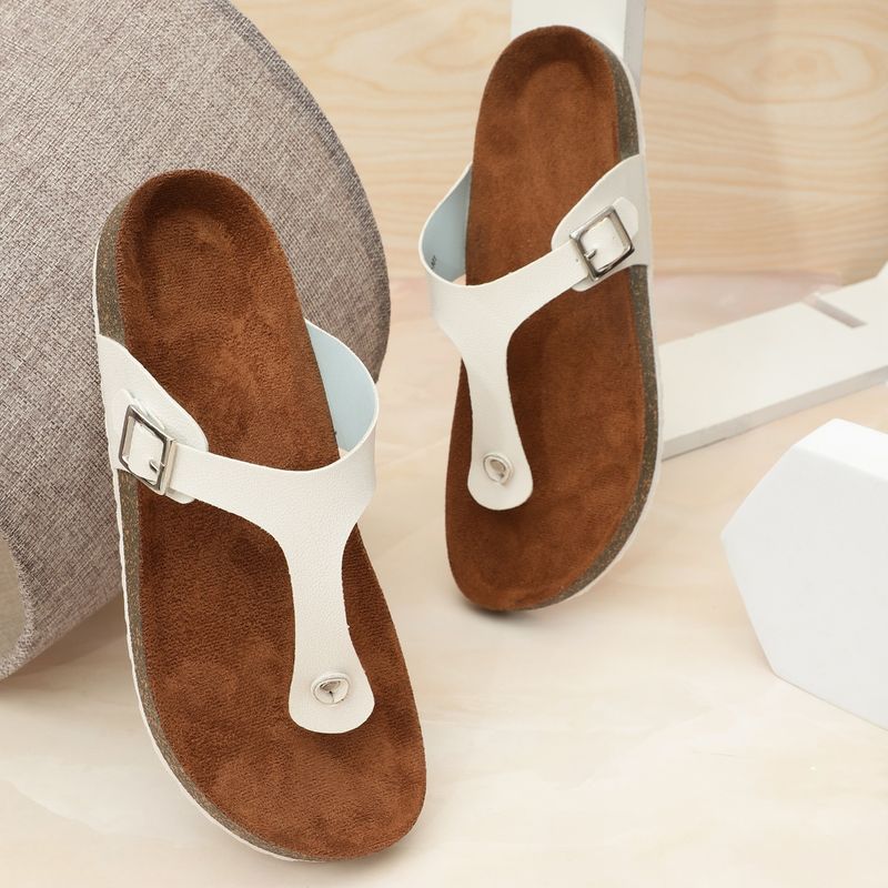 MOZAFIA Womens White Sandals (EURO 42)