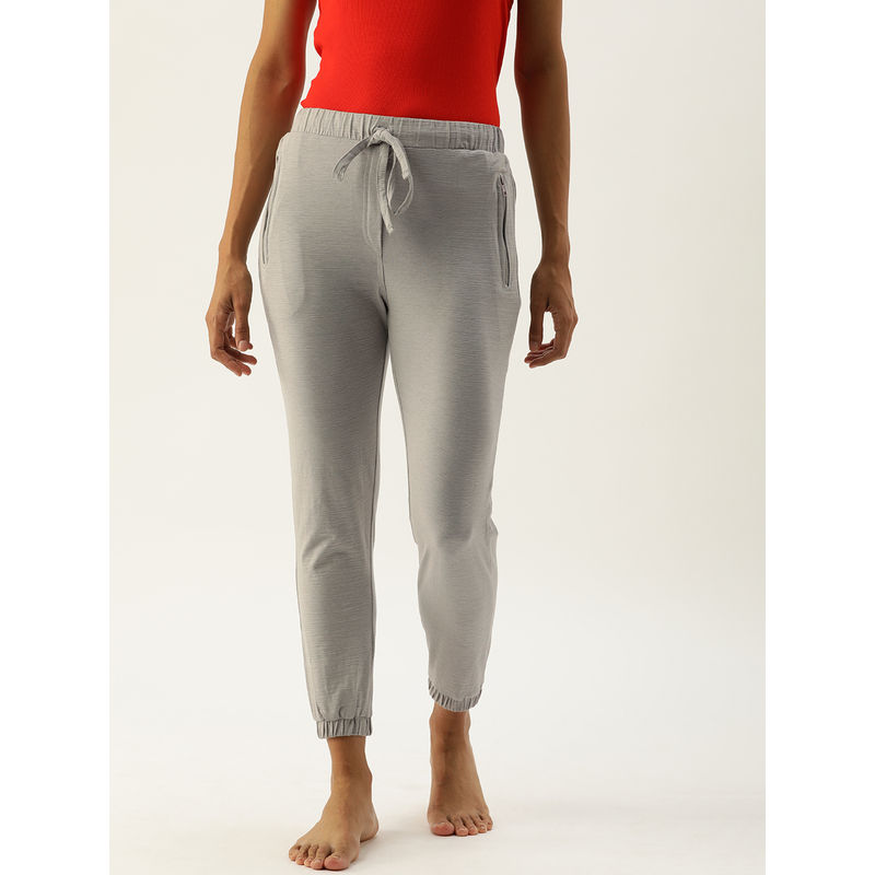 Clt.s Women Solid Slim Fit Joggers - Grey (S)