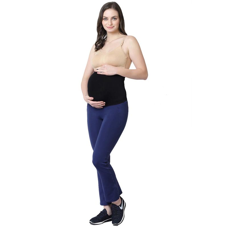 Inner Sense Bamboo Fiber Seamless Side Maternity Belly Band (M)