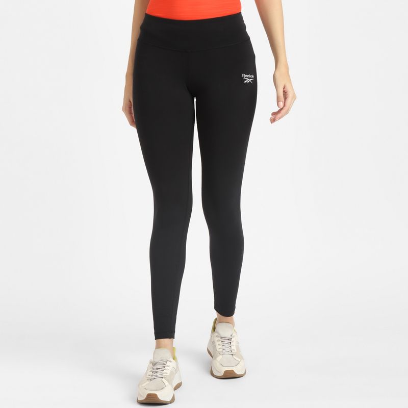 Reebok RI COTTON LEGGING Black Training Tights (L)