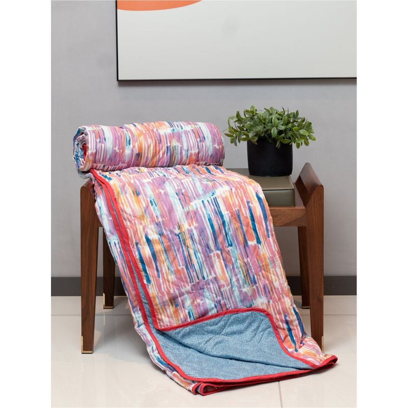Urban Space 3 Layer Reversible Microfiber A/C Blanket (Jaipur) (Single)