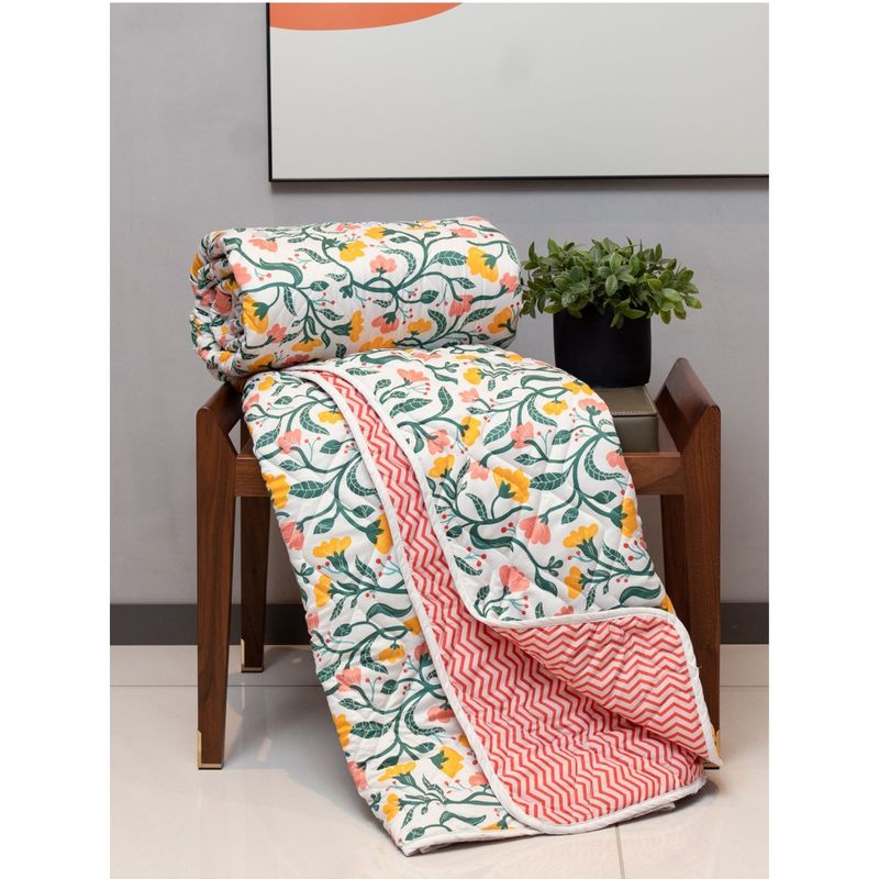 Urban Space 3 Layer Reversible Microfiber A/C Blanket (Kashmir) (Single)