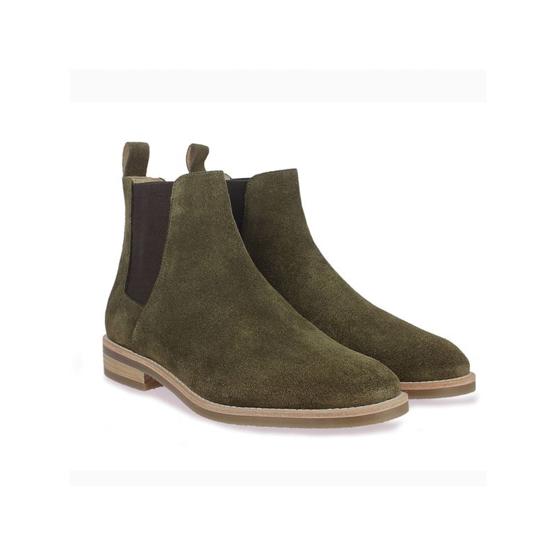Saint G Olive Suede Chelsea Boots (EURO 41)