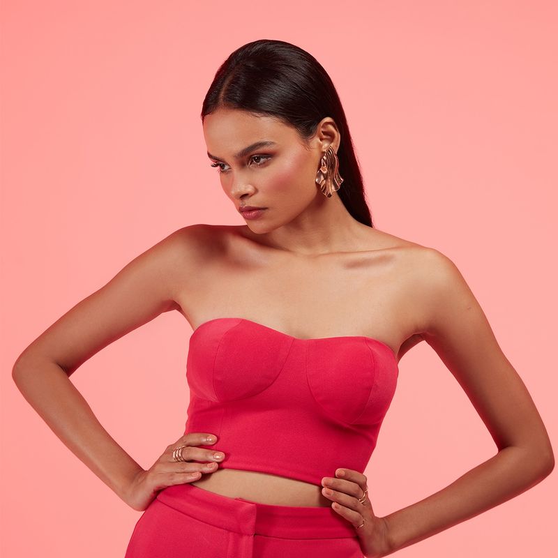 Buy RSVP by Nykaa Fashion Addicted To Pink Corset Top Online