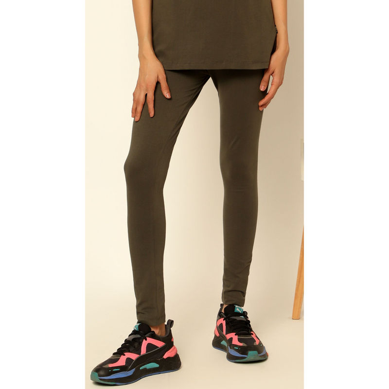 Zelena 247 Mom Avocado High Waisted Leggings (2XL)