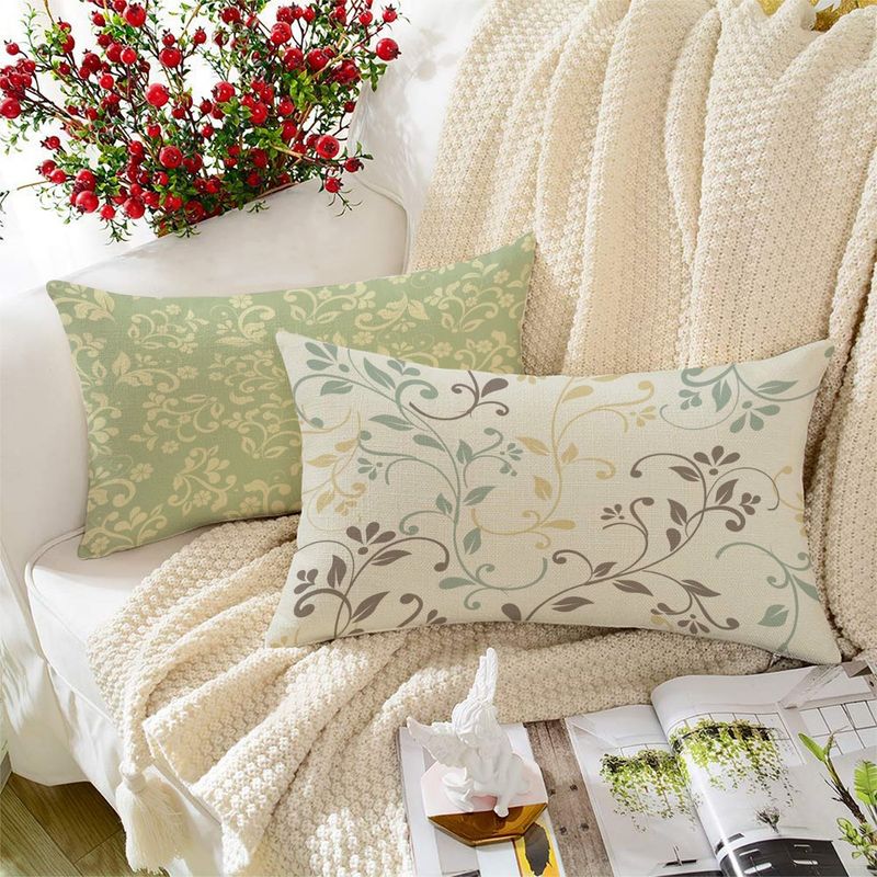 Buy STITCHNEST Printed Cotton Canvas Rectangular Cushion Covers