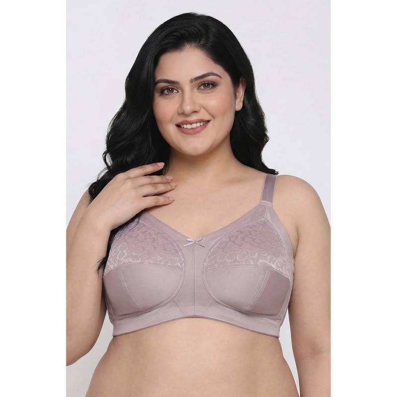 Zivame Purple True Curv Single Layered Non Wired Full Coverage Super Support Bra (36E)