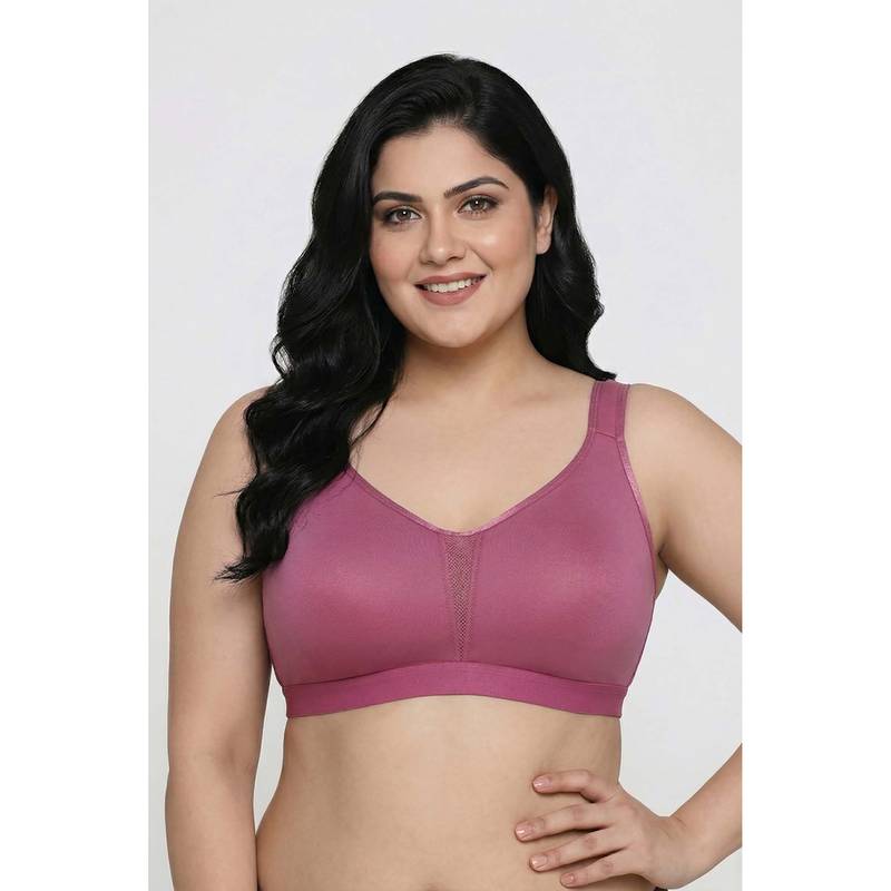 Zivame Purple True Curv Single Layered Non Wired Full Coverage Minimiser Bra (36C)
