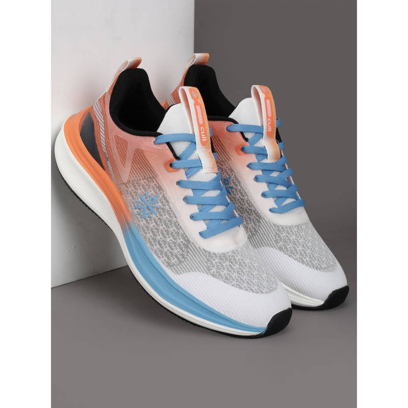 CULT Women Aetheris Running Shoes - White & Orange (UK 5)