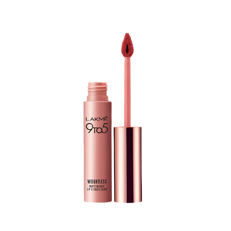 Lakme 9 to 5 Weightless Matte Mousse Lip & Cheek Color - Nude Cushion
