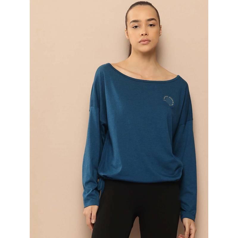Alcis Blue Regular Fit Pull On Boat Neck T-Shirt (XS)