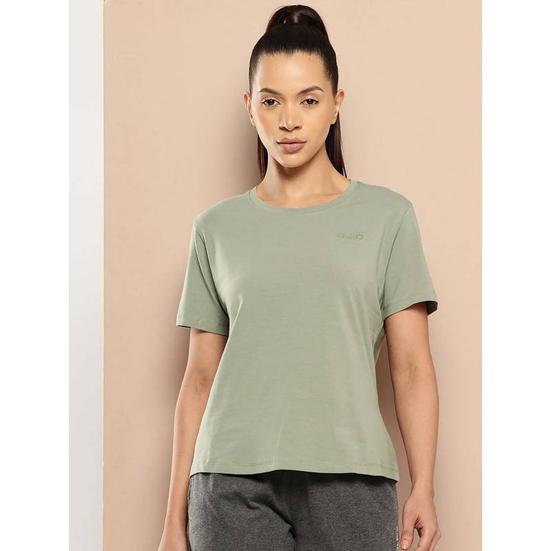 Alcis Green Regular Fit Pull On Round Neck T-Shirt (M)
