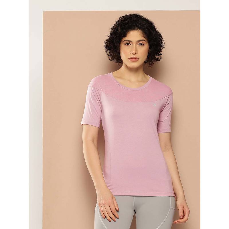 Alcis Purple Slim Fit Pull On Round Neck T-Shirt (XS)