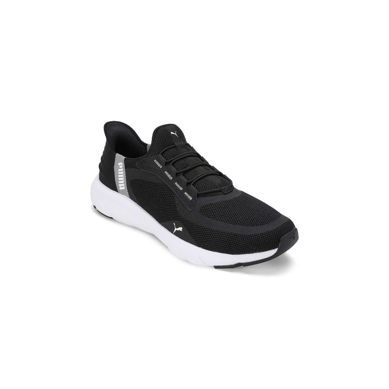 Puma Softride Flexlace Ease in Wd Unisex Black Running Shoes (UK 3)