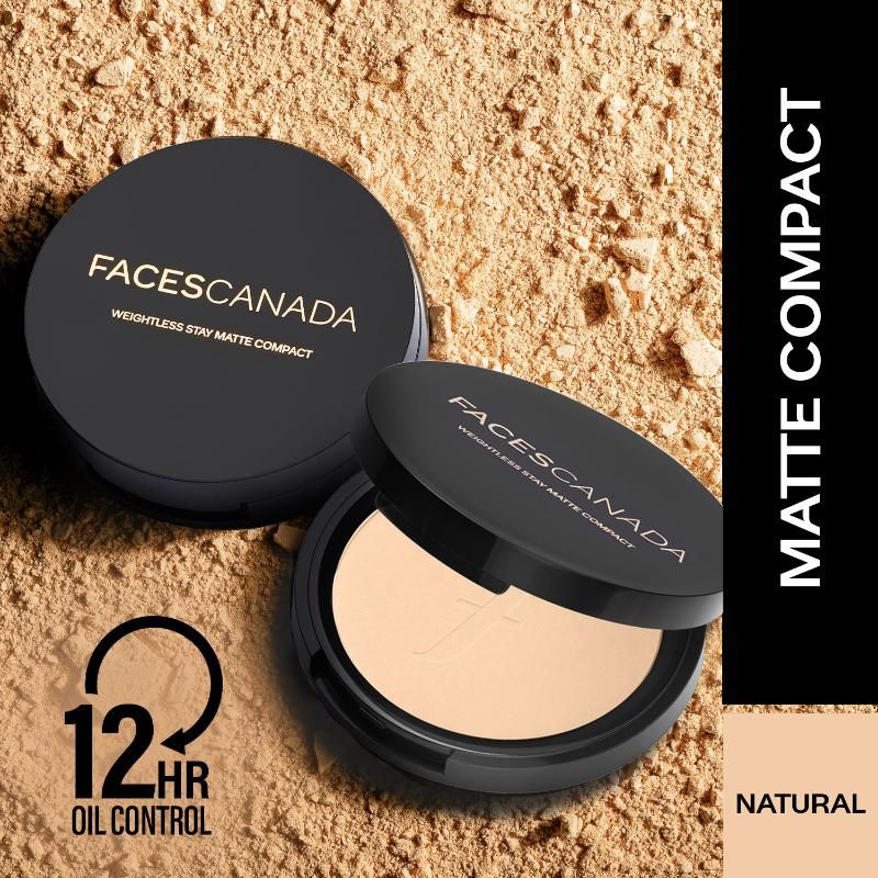 Faces Canada Weightless Stay Matte Compact Vitamin E - Natural 02