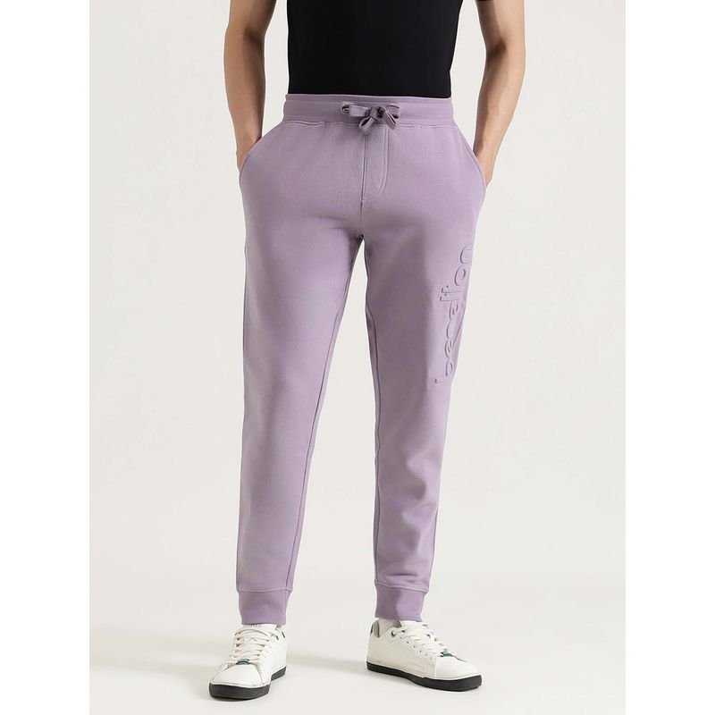 United Colors of Benetton Purple Solid Polycotton Regular Fit Trackpant (28)