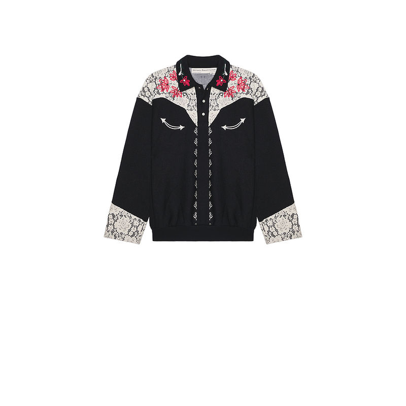 Advisory Board Crystals Western Shirt Style Collared Crew (XL/1X)