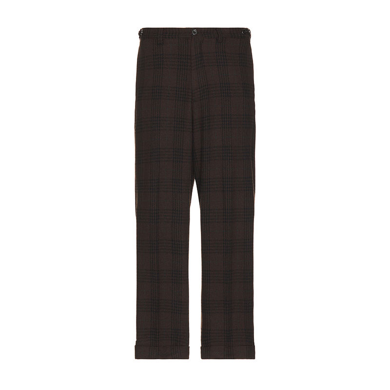 Beams Plus Ivy Trousers Wide Recycle Wool Plaid (M)