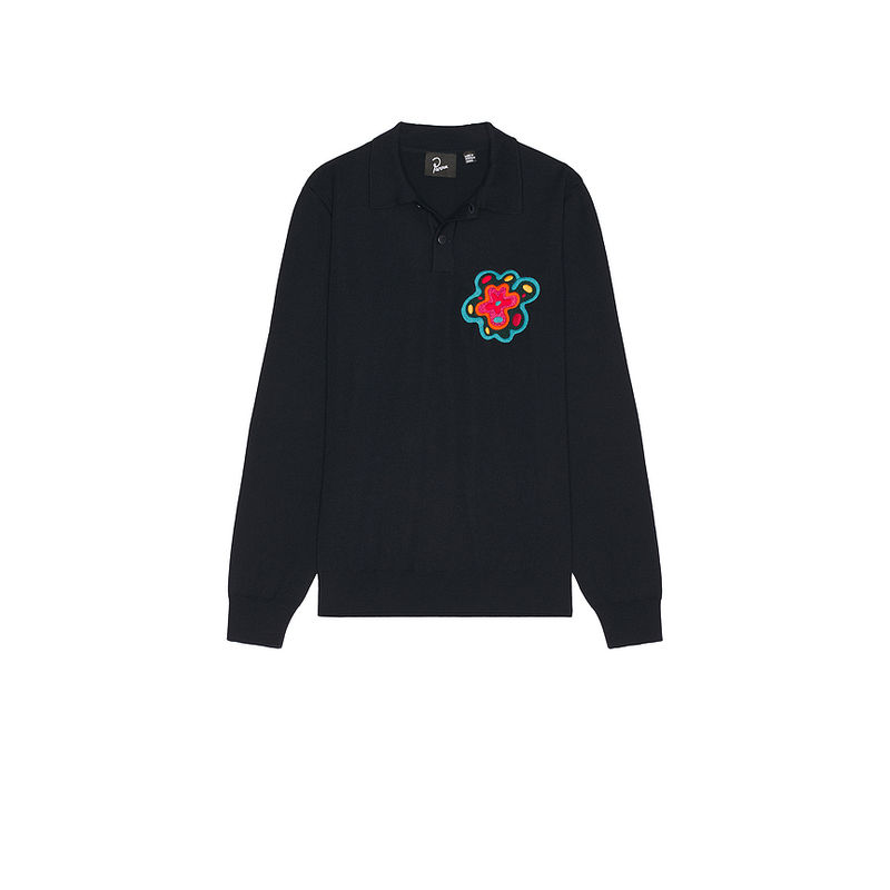 By Parra Flower Blob Knitted Polo Sweater (S)