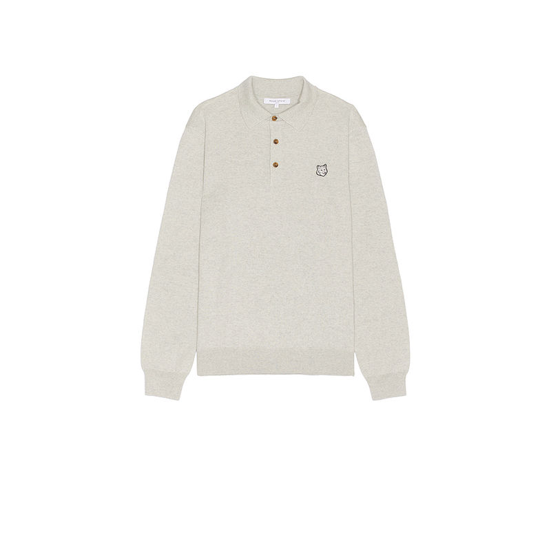 Maison Kitsune Bold Fox Head Patch Polo Jumper (L)
