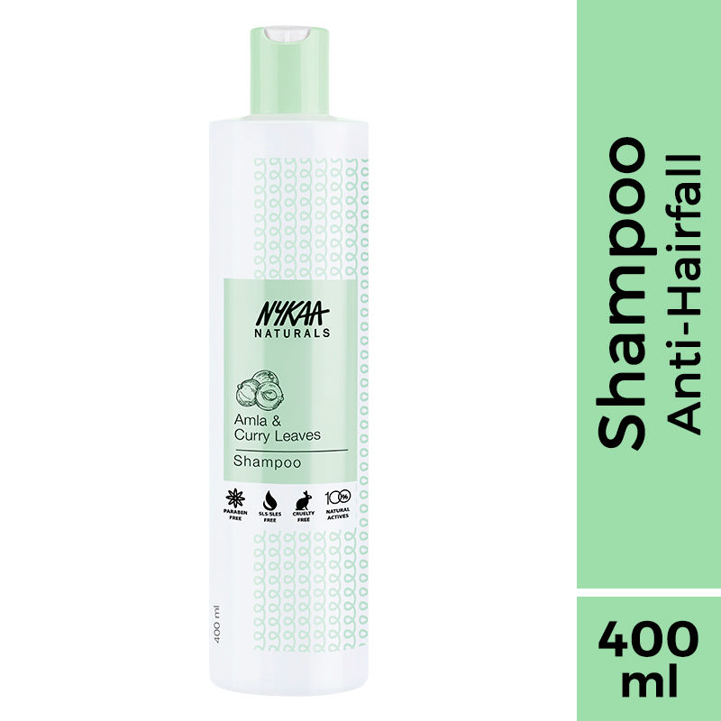 Nykaa Naturals Longer & Thicker Hair Sulphate-Free Shampoo With Amla, Curry Leaves & Coconut Oil