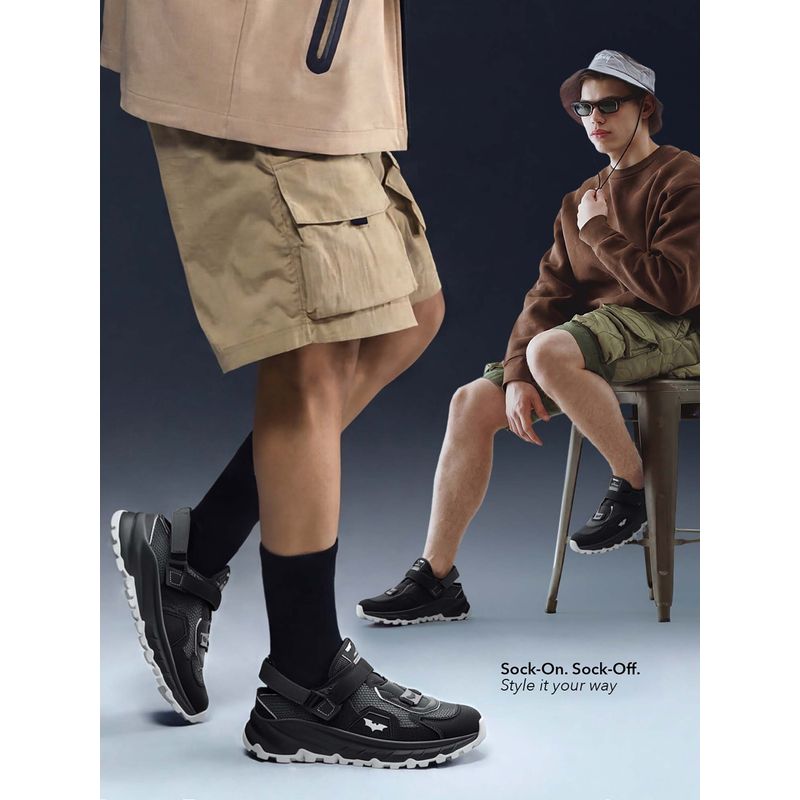 The Souled Store Official Rovers: Batman Men Black Sneakers (UK 9)