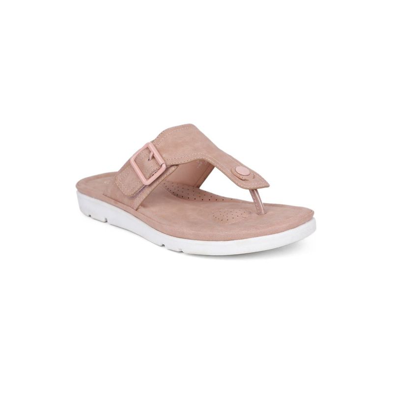 Bata Solid/Plain Pink Sandals (UK 6)