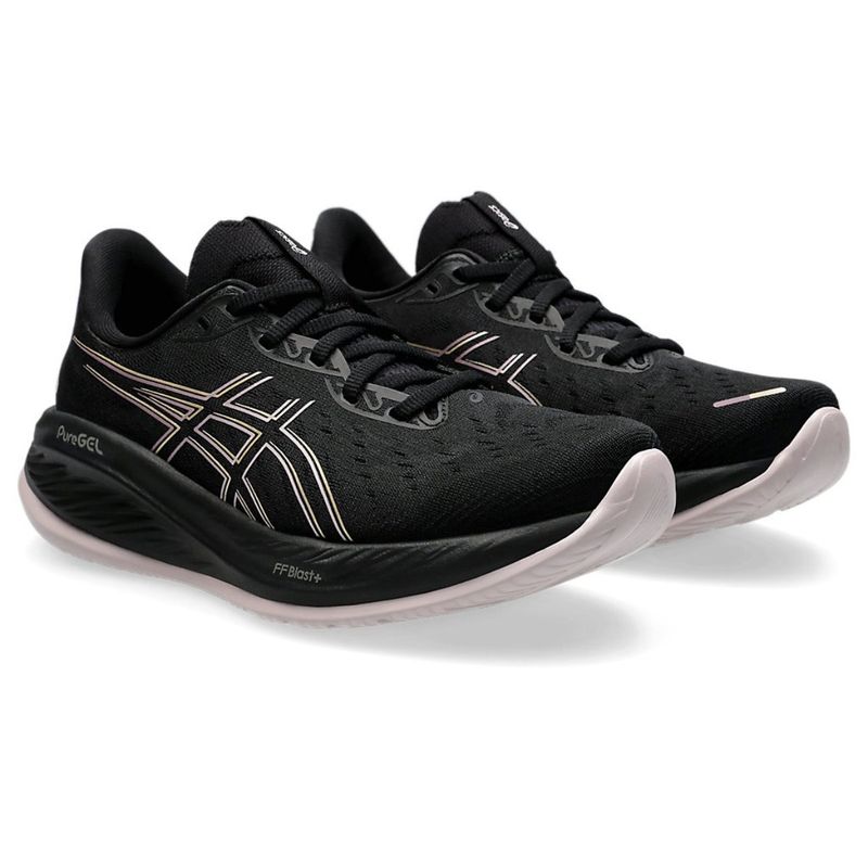 ASICS Women Gel-Cumulus 26 Black/Watershed Rose Running Shoes (UK 10)