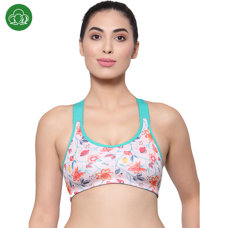 Inner Sense Organic Cotton Antimicrobial Medium Impact Sports Bra-Multi-Color (S)