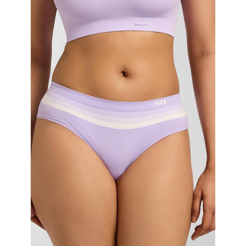 FEIER Women Lavender Everyday Stripe Hipster (S)