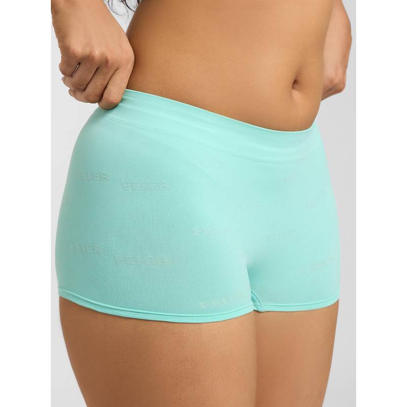 FEIER Women Blue Classic Logo Boyshort (S)