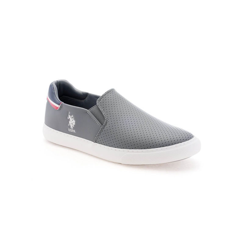 U.S. POLO ASSN. Men Campbell 2.0 Grey Slip On Sneakers (UK 8)