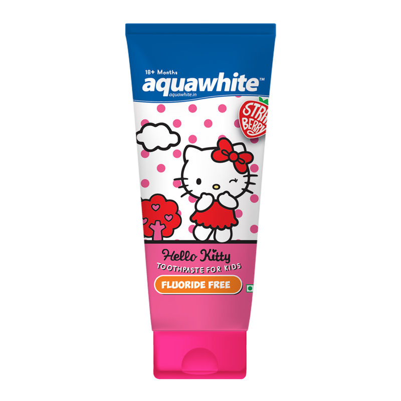 aquawhite Hello Kitty Toothpaste For Kids, Fluoride Free,For Age 214