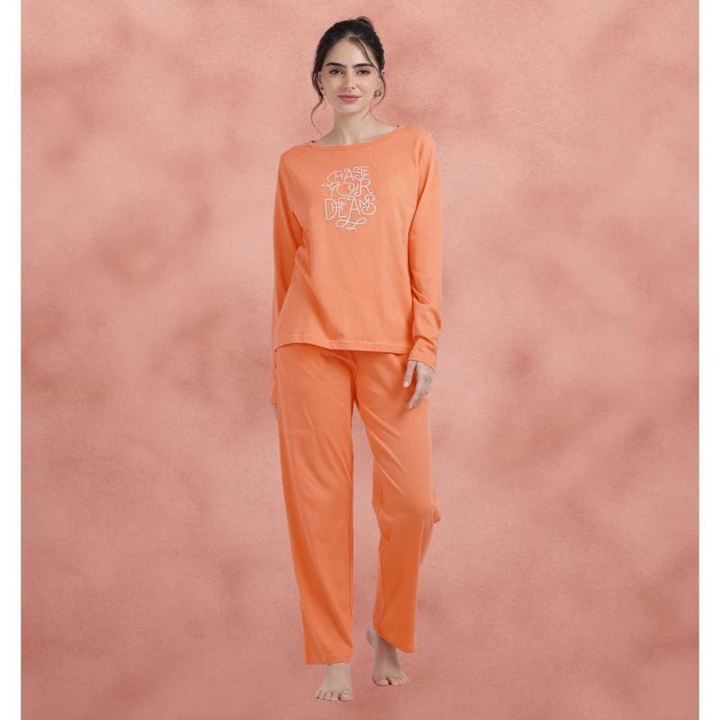 Shyaway Canyon Sunset Embossed Printed T-Shirt with Pajama (2XL)