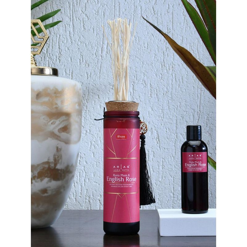 Buy At Home by Nilkamal Arias 100 ml Ruby Plum and English Rose Scented Reed Diffuser (Red) Online