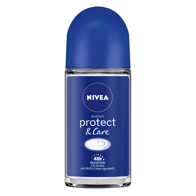 NIVEA WoMEN Deodorant Roll On, Protect & Care, Non-Irritating & 48h Protection