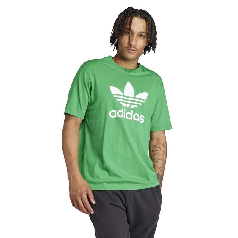 adidas Originals Trefoil Men Green Solid T-Shirt (S)