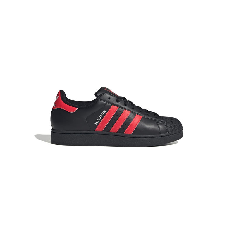 adidas Originals Superstar Ii Unisex Black & Red Originals Sneakers (UK 4)
