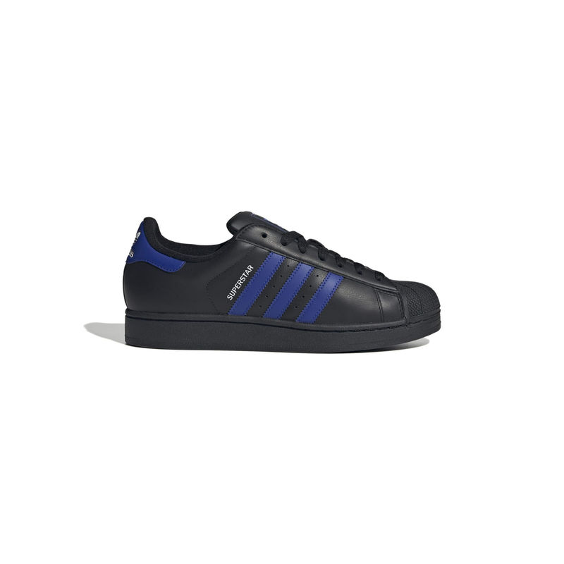 adidas Originals Superstar Ii Unisex Black & Blue Originals Sneakers (UK 7)