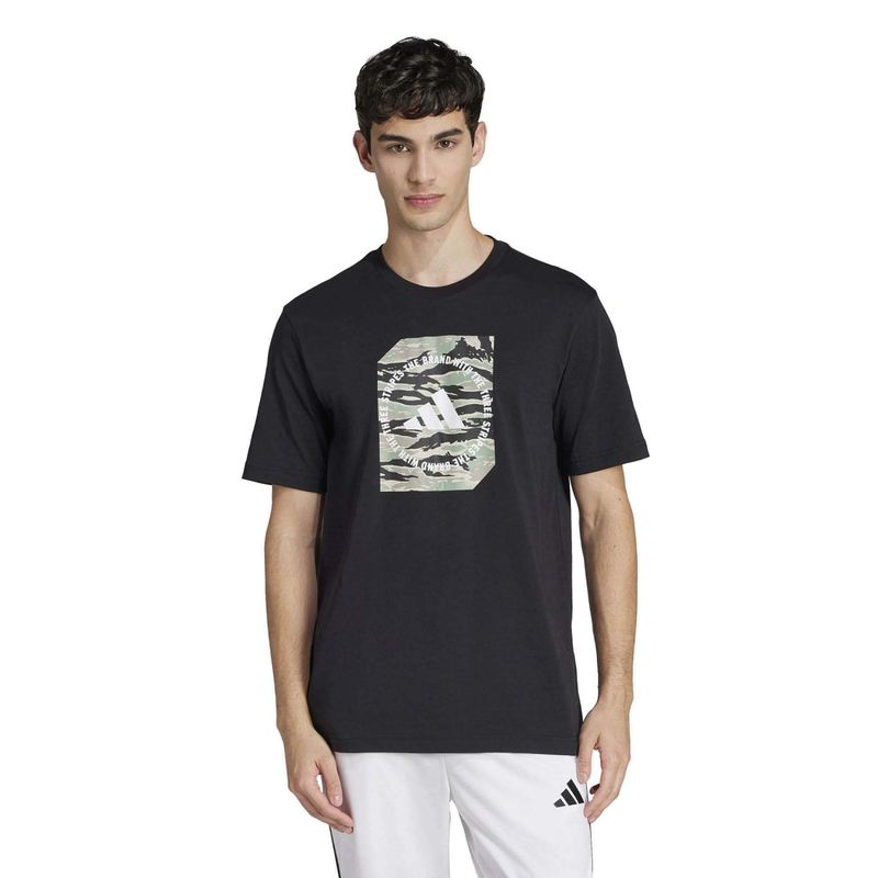 adidas M C Camo Box T Men Black Training T-Shirt (L)