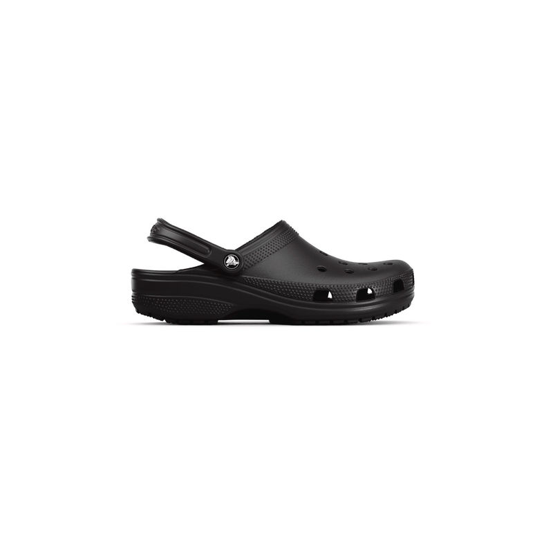 Crocs Unisex Classic Black Clogs (US 9)