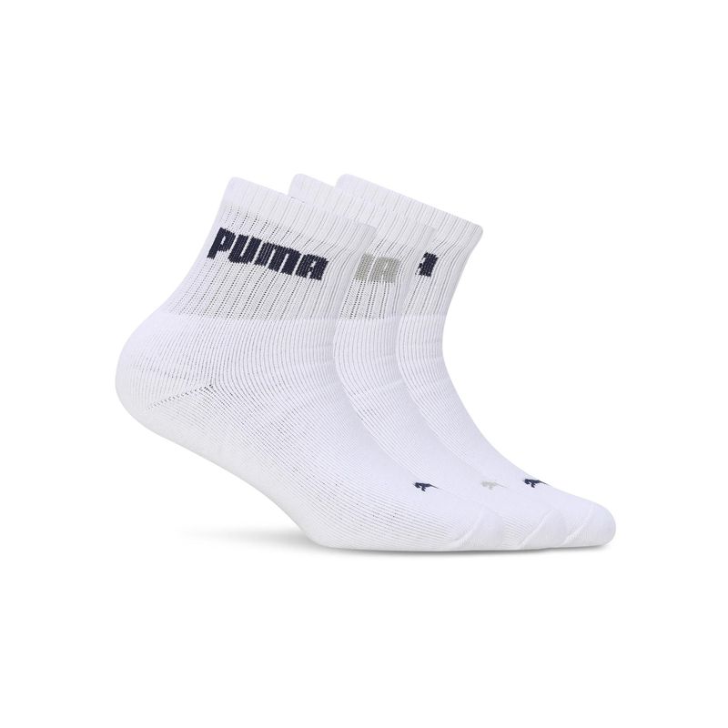 Puma SPORT QUARTER 3P Unisex White Socks (Set of 3) (39/42)