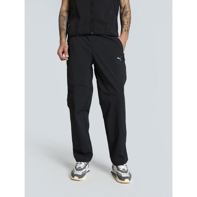 Puma Tech Relaxed Cargo Mens Black Trackpants (S)
