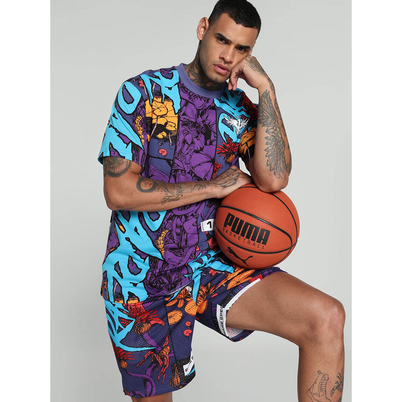 Puma Melo Phoenix AOP Men Multi Color T-Shirt (S)