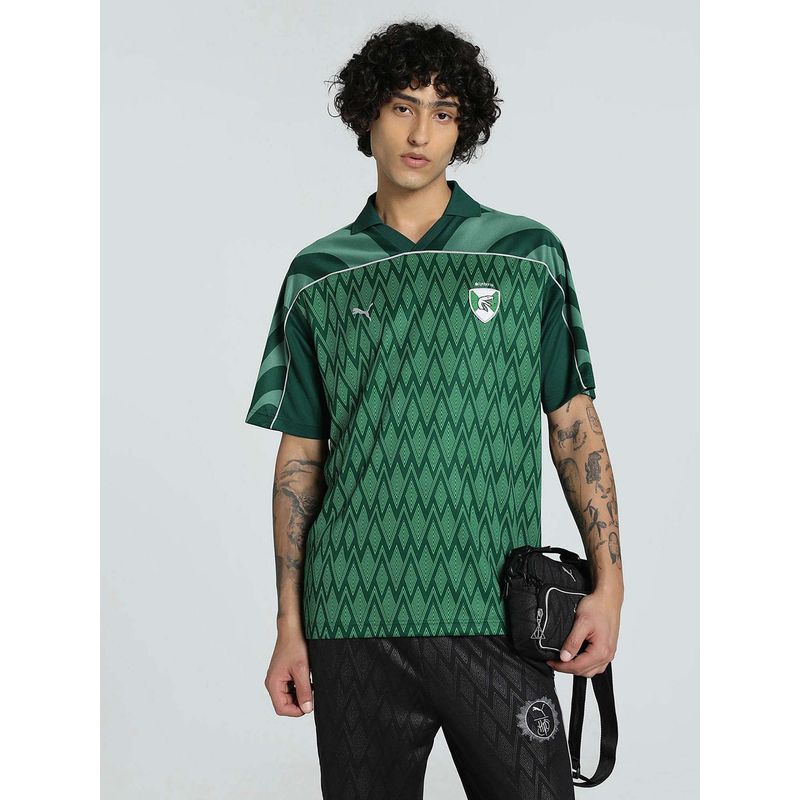 Puma X Harry Potter Unisex Relaxed Fit Green Football Jersey Polo T-Shirt (XL)