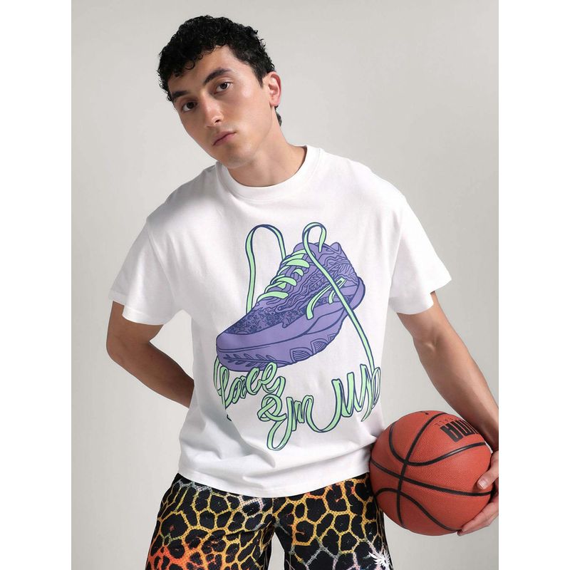 Puma Unisex Lace Em Up Oversized Basketball T-Shirt (S)